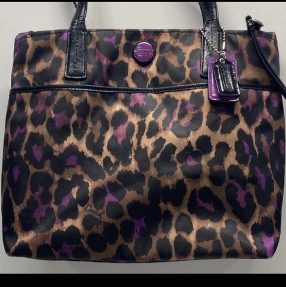 Coach-Signture Ocelet Leopard Print Tote Bag ππ€ - Picture 3 of 10